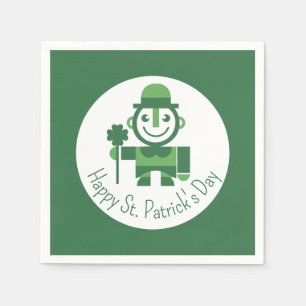 St. Patrick’s Day mit minimalistischer Lucky Lepre Serviette