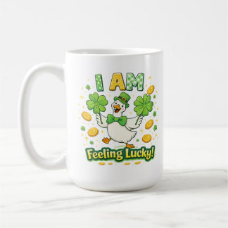 St Patrick’s Day Mug 15 oz – I Am Feeling Lucky  Kaffeetasse