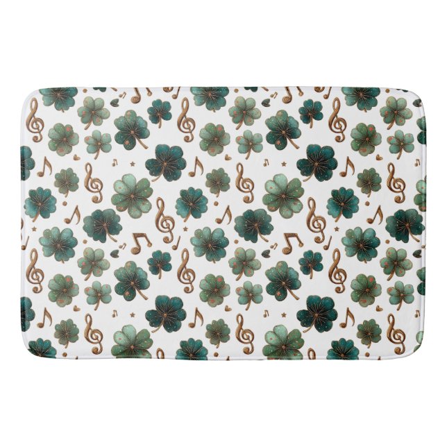 St. Patrick’s Day Musical Shamrock Badematte (Vorderseite)