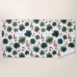 St. Patrick’s Day Musical Shamrock Strandtuch