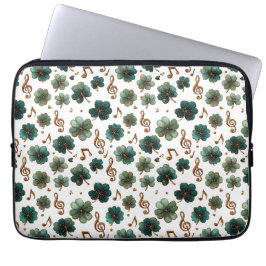 St. Patrick’s Day Musik-Shamrock Laptopschutzhülle