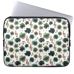 St. Patrick’s Day Musik-Shamrock Laptopschutzhülle