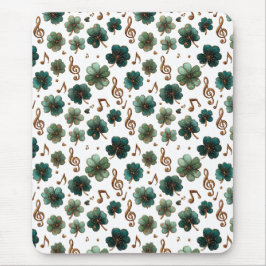 St. Patrick’s Day Musikalisches Kleeblatt Mousepad
