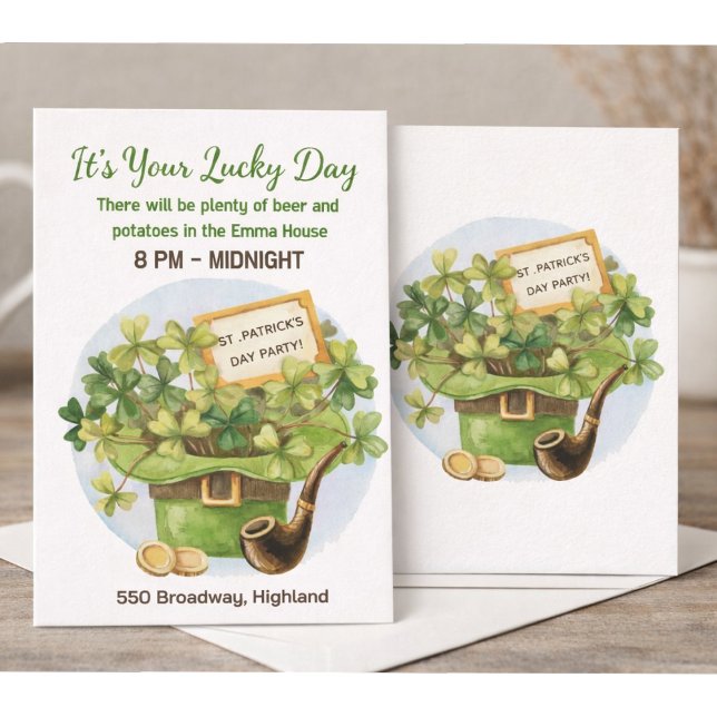 St. Patrick’s Day-Party-Einladung mit Glück Einladung (Von Creator hochgeladen)