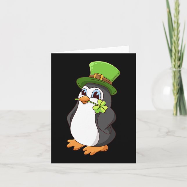 St. Patrick S Day Penguin St. Patrick S Day Karte (Vorderseite)