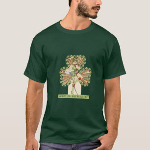 St. Patrick’s Day Pin-up Mädchen vintage T-Shirt