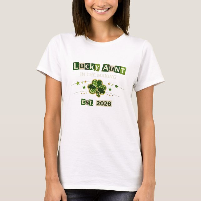 St. Patrick’s Day Pregnancy Announcement T-Shirt (Vorderseite)