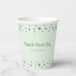 St. Patrick’s Day Shamrock Border Party Pappbecher