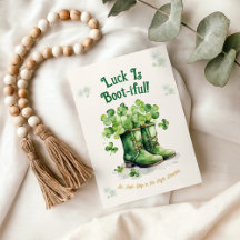 St. Patrick’s Day Stiefel Glück Lustige Grußkarte