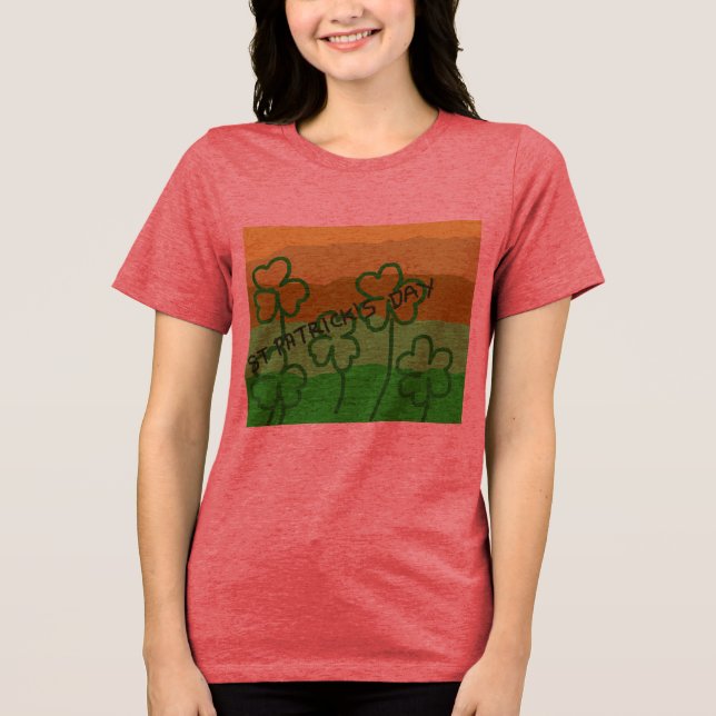St. Patrick’s Day T-Shirt Tri-Blend Shirt (Vorderseite)