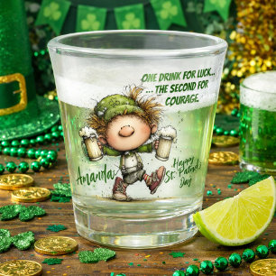 St. Patrick’s Day Tanzender Kobold Schnapsglas