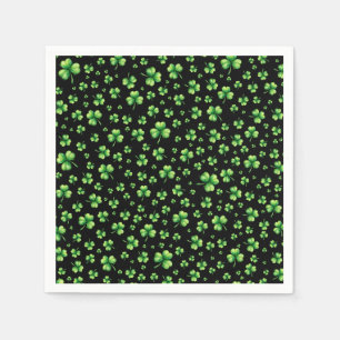St. Patrick’s Day Wasserfarben-Kleeblatt auf Schwa Serviette