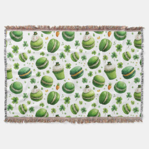St. Patrick’s Day-Wasserfarben-Macaron & Shamrock  Decke