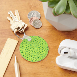 St. Patrick’s Day Watercolor Shamrock on green Schlüsselanhänger