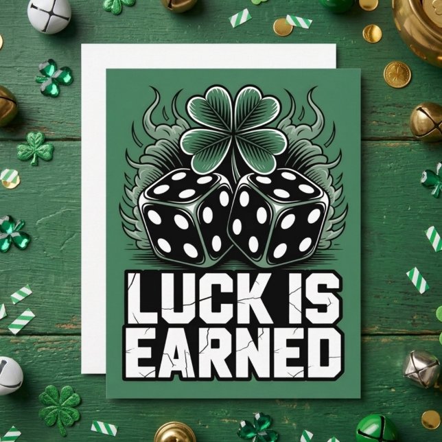 St. Patrick’s Day Würfel Kleeblatt Karte (Von Creator hochgeladen)