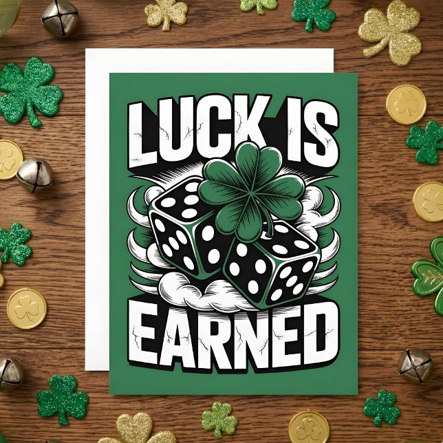 St. Patrick’s Day Würfel Kleeblatt Karte (Von Creator hochgeladen)
