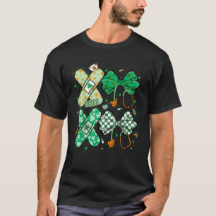 St Patrick s Nurse Coquette Stethoscope Bow Nurse T-Shirt