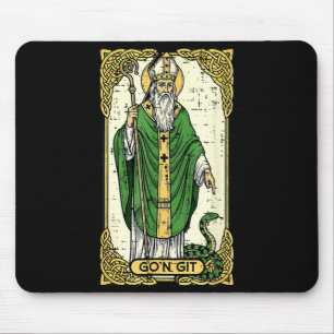 St. Patrick Schlange wird Karte bekommen Sankt Pat Mousepad