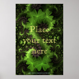 St Patrick Shamrock Feld Poster