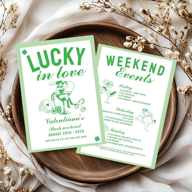 St patrick she found her lcuky charm bachelorette  einladung (Von Creator hochgeladen)