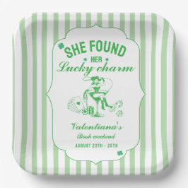 St patrick she found her lcuky charm bachelorette  pappteller