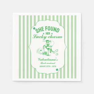 St. Patrick sie fand ihren glücklichen Charme Jung Serviette