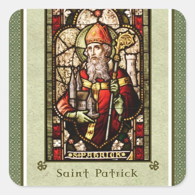 St. Patrick | St. Patrick's Day Square Stickers (Vorderseite)