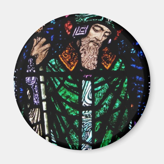 St. Patrick Stains Glass Magnet (Vorne)