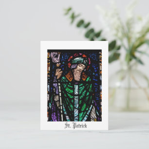 St. Patrick Stains Glass Postkarte