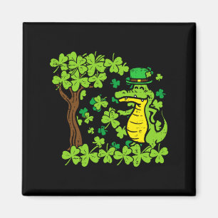 St. Patrick Tag Alligator Shamrock Saint Pattys Mä Magnet