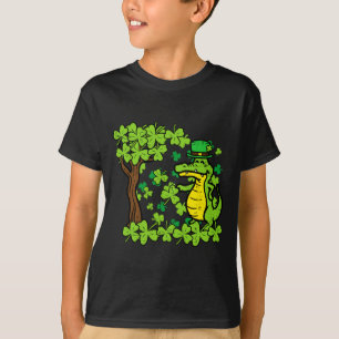 St. Patrick Tag Alligator Shamrock Saint Pattys Mä T-Shirt