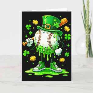 St. Patrick Tag Baseball Drip Eiscreme Baseball  Karte