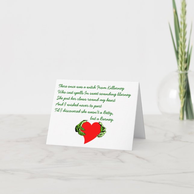 St Patrick Tag gälisches Claddagh u. zyklische Karte (Vorderseite)