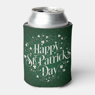 St Patrick Tag - gewirbelte Wort-Kunst Dosenkühler