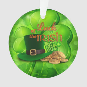 St Patrick Tag - "Glück der Iren" - Kleeblatt Ornament