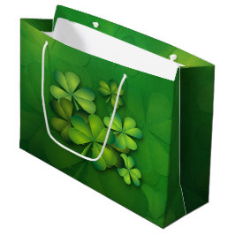 St Patrick Tag - Klee/Kleeblätter Große Geschenktüte