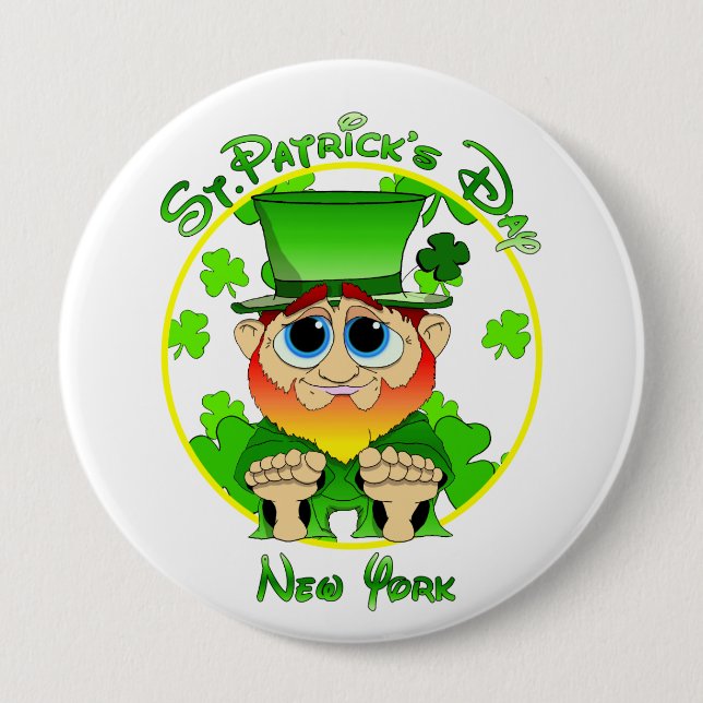St Patrick Tag New York Button (Vorderseite)