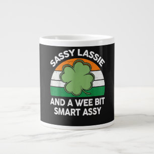 St. Patrick Tag Sassy Lassie Lustiger Shamrock Iri Jumbo-Tasse