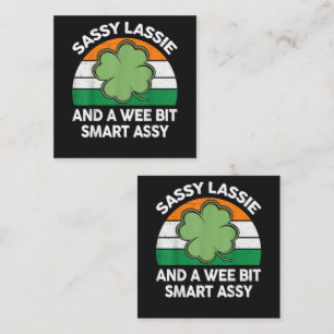 St. Patrick Tag Sassy Lassie Lustiges Kleeblatt Ir Begleitkarte