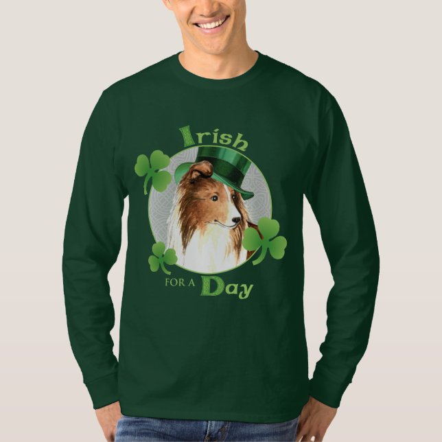 St Patrick Tag Sheltie T-Shirt (Vorderseite)