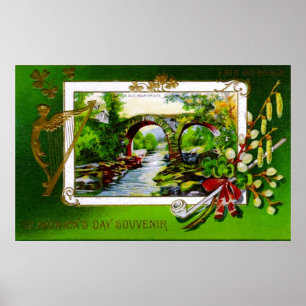 St Patrick Tagesandenken-Plakat Poster