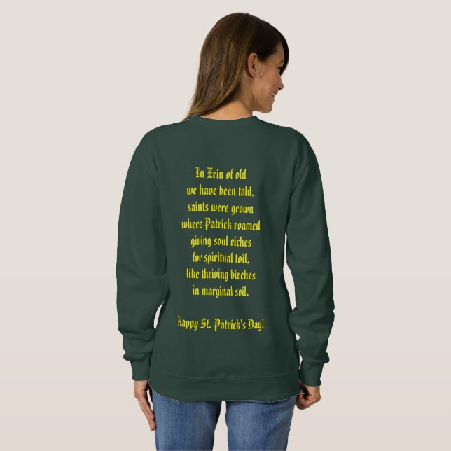 St Patrick Tagesbirkenbaum Sweatshirt (Schwarz voll)
