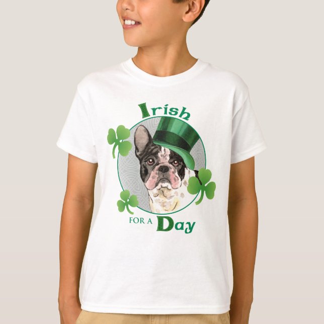 St Patrick Tagesfranzösische Bulldogge T-Shirt (Vorderseite)