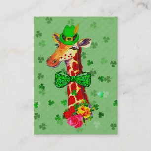 St Patrick Tagesgiraffe Visitenkarte