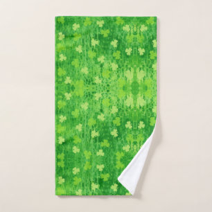 St Patrick Tagesgrün-Kleeblatt-Muster-Handtuch Handtuch
