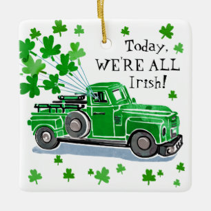 St Patrick Tagesgrün-Vintager LKW addieren Namen Keramikornament