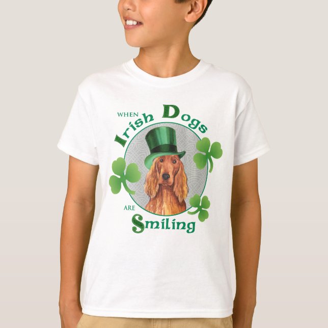 St Patrick Tagesirischer Setter T-Shirt (Vorderseite)