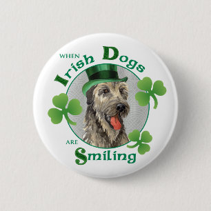 St Patrick Tagesirischer Wolfhound Button