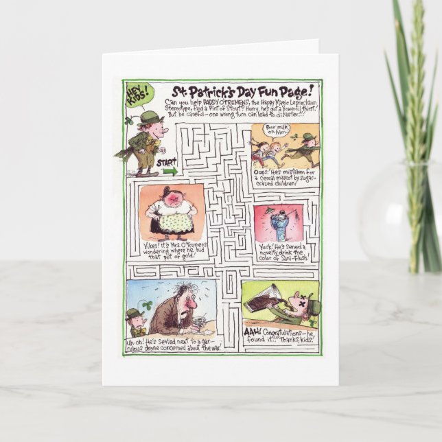St Patrick Tageskarte Karte (Vorderseite)