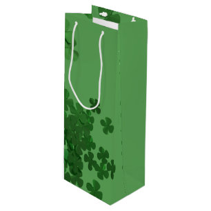 St Patrick TagesKleeblatt Geschenktüte Für Weinflaschen